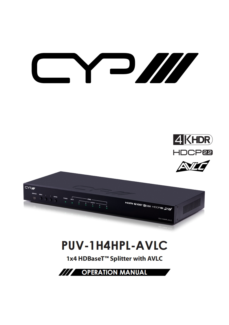 PUV-1H4HPL-AVLC_PDF-操作说明书手册_v1.00