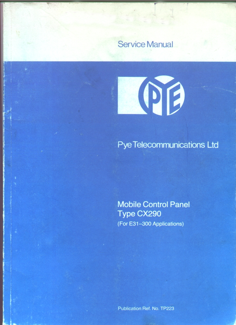 PYE_CX-290_(Service_Manual维修手册含电器原理图)