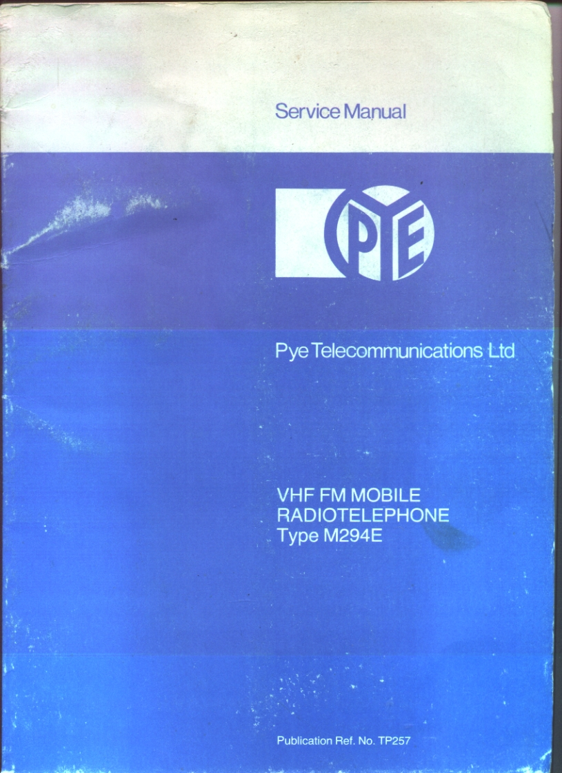 PYE_M-294E_(Service_Manual维修手册含电器原理图)