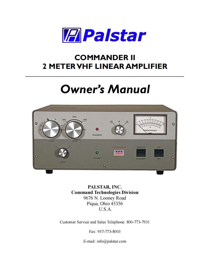 Palstar_Commander_2_使用说明书手册