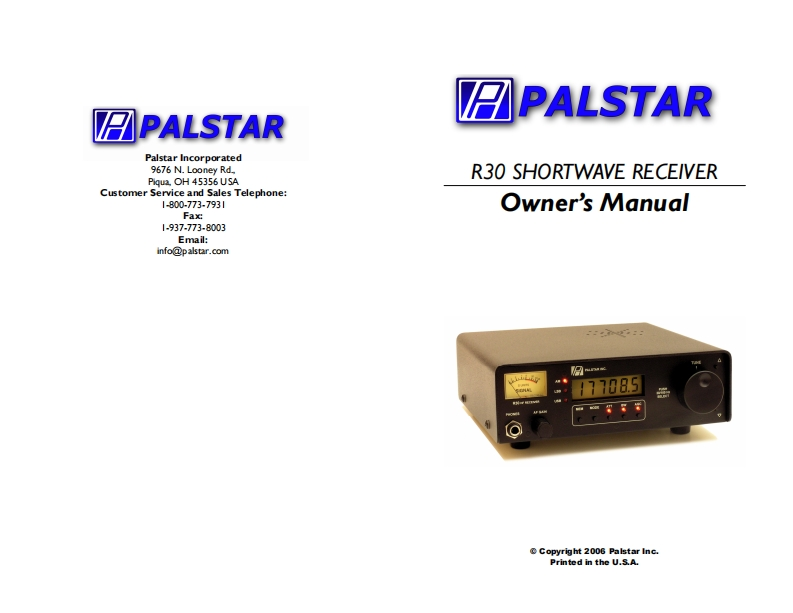 Palstar_R30_Manual操作说明书手册