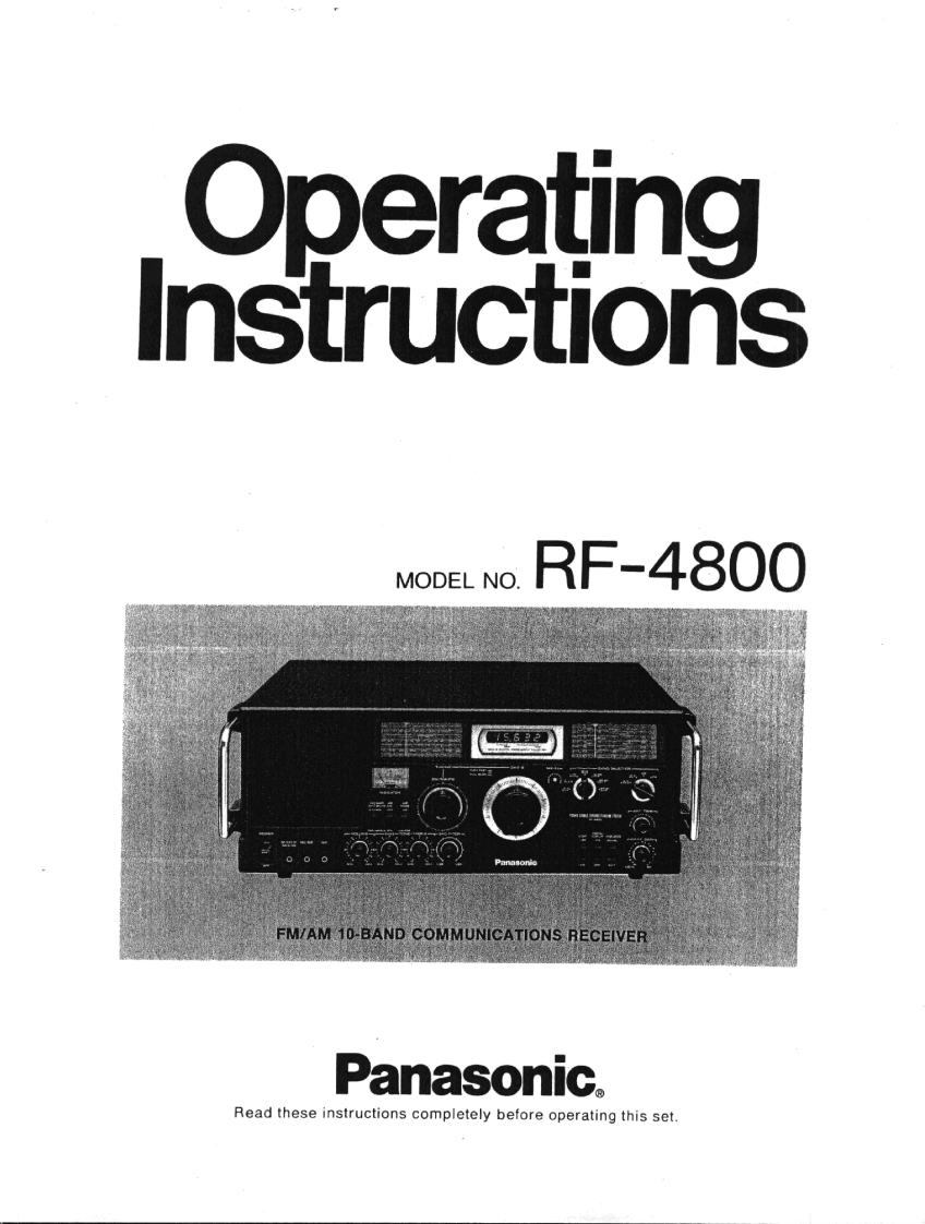 Panasonic_RF-4800_使用说明书手册