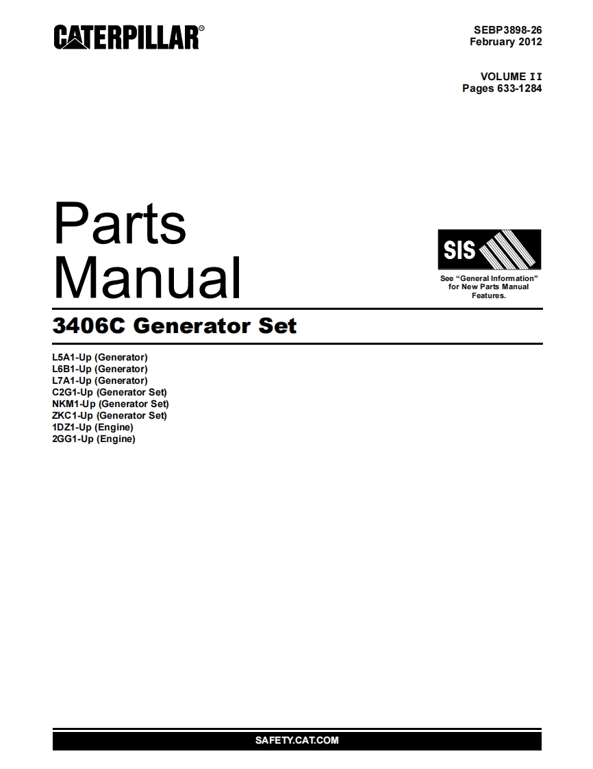 Parts-Manual-3406C-Generator-Set-Jahan-Compressor-2012零部件说明书手册