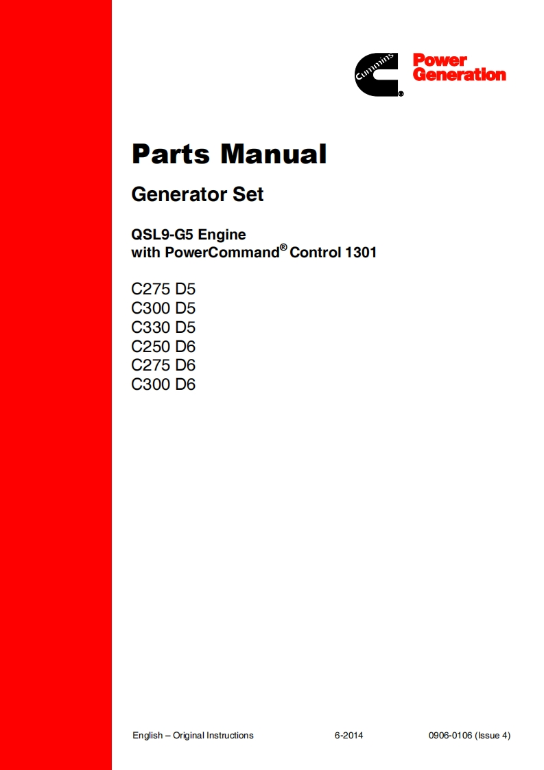 Parts-Manual-for-Cummins-QSL-9零部件说明书手册