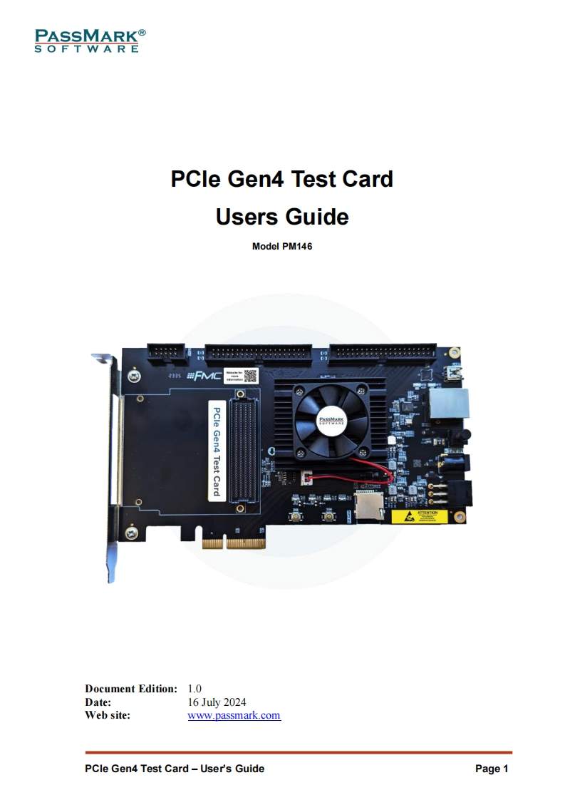 Passmark-PCIe-Gen4-Test-Card-操作说明书手册