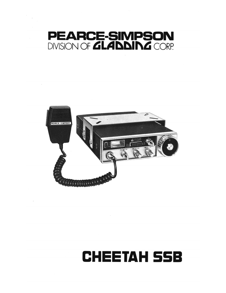 Pearce-Simpson_Cheetah_SSB_Manual操作说明书手册