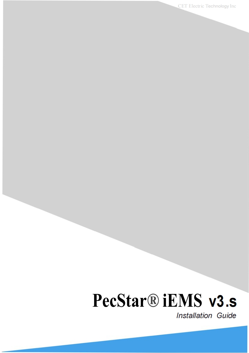 PecStariEMSV3.5安装说明书手册withRedundantandHotStandbyPecStarSystem