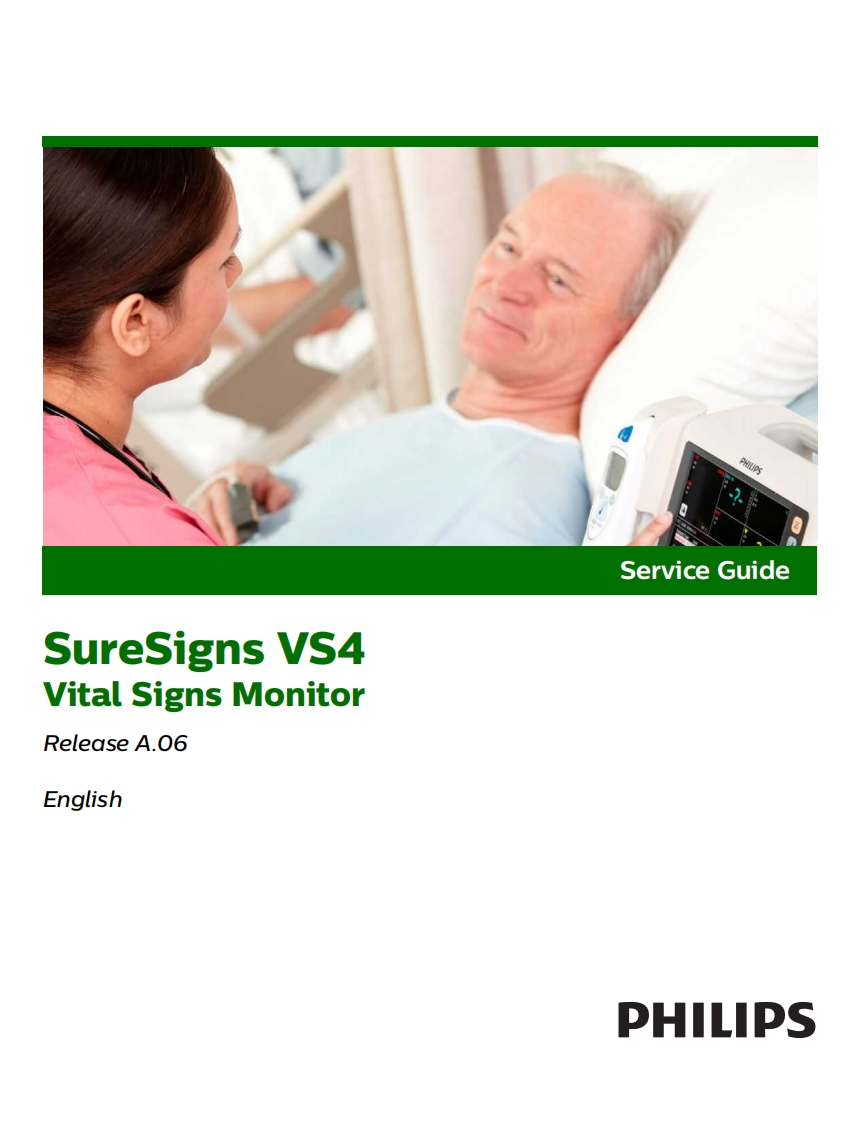 Philips-SureSigns-VS4-Vital-Signs-Monitor-Service-操作说明书手册