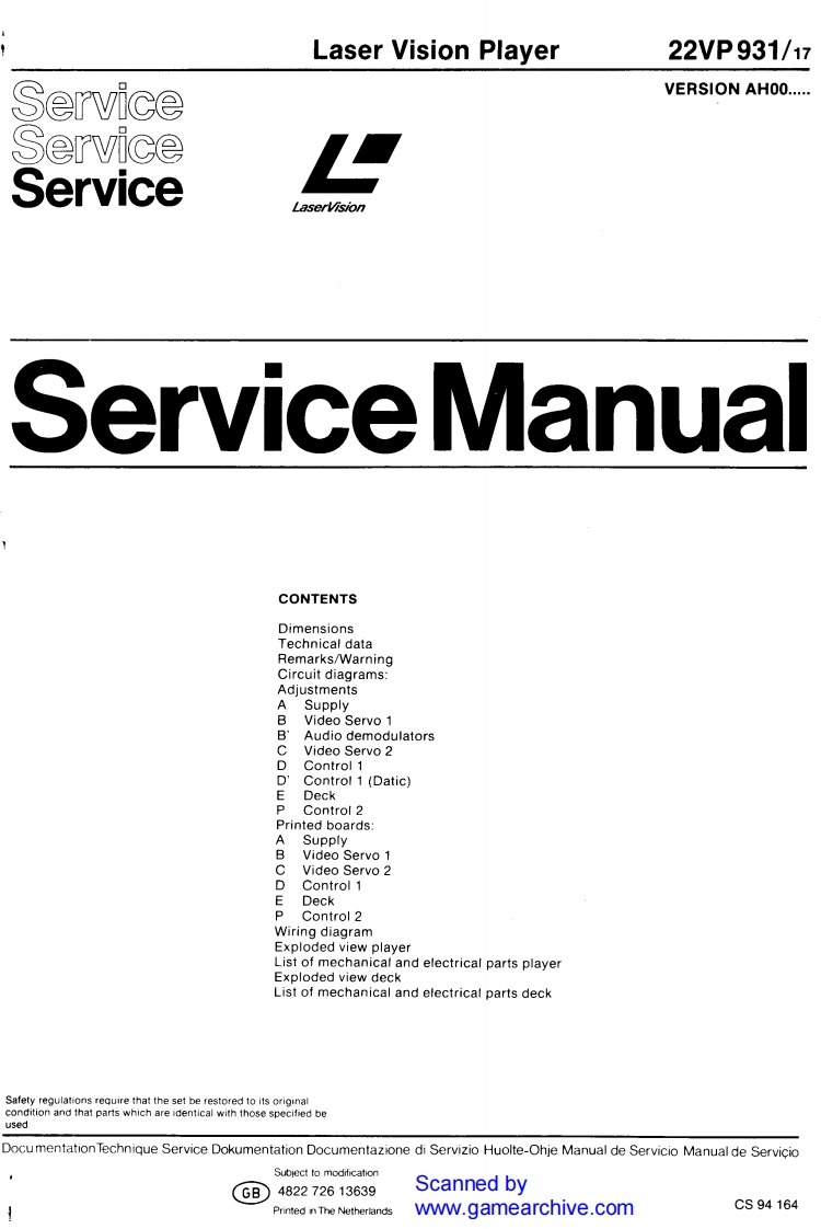Philips_22VP-931_Service.Manual维修手册