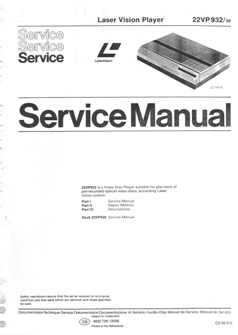 Philips_22VP-932_Service.Manual维修手册