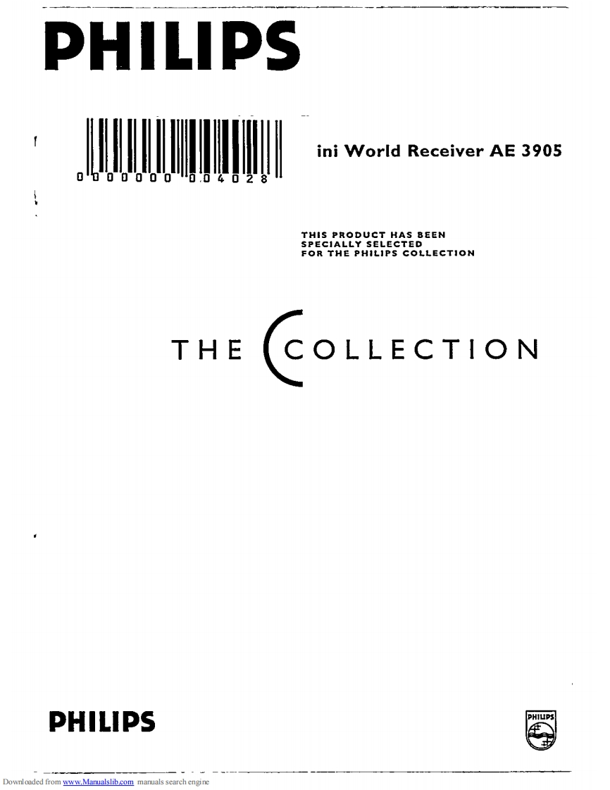 Philips_AE-3905_使用说明书手册