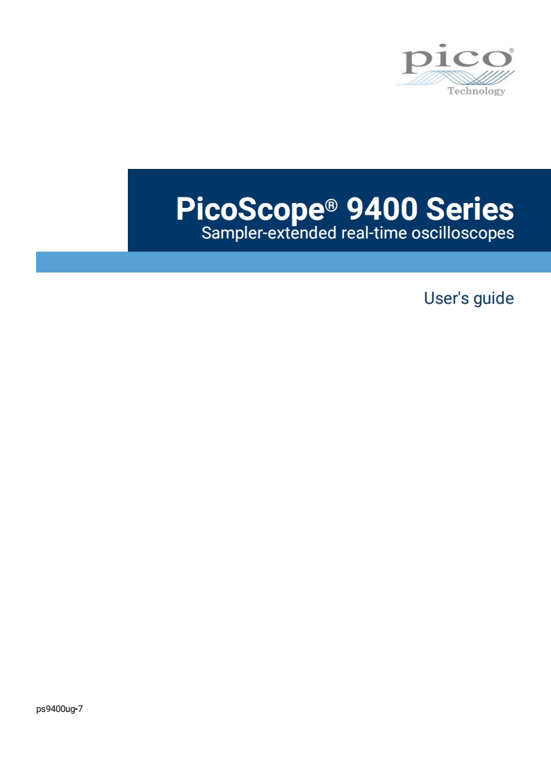 PicoScope-9400-Series_使用说明书手册_EN