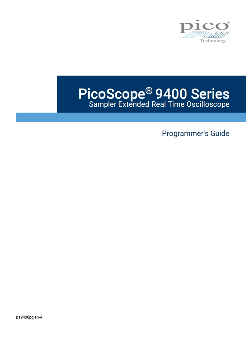 PicoScope-9400-Series_编程操作说明书手册_EN
