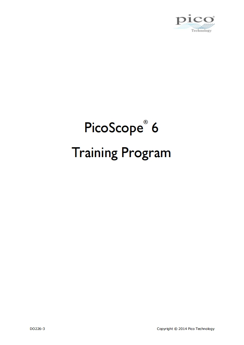 PicoScope_6_Training_操作说明书手册