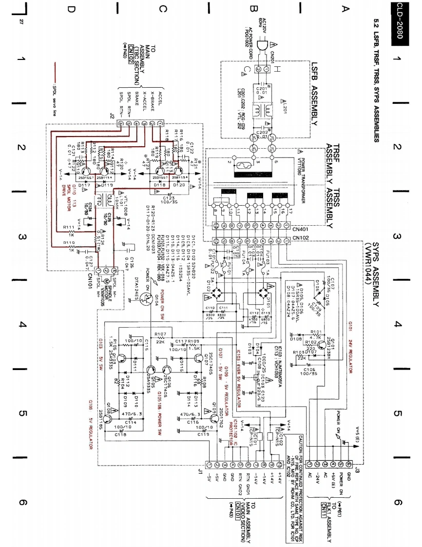 Pioneer_CLD-2080_Power.Schema电器原理图手册