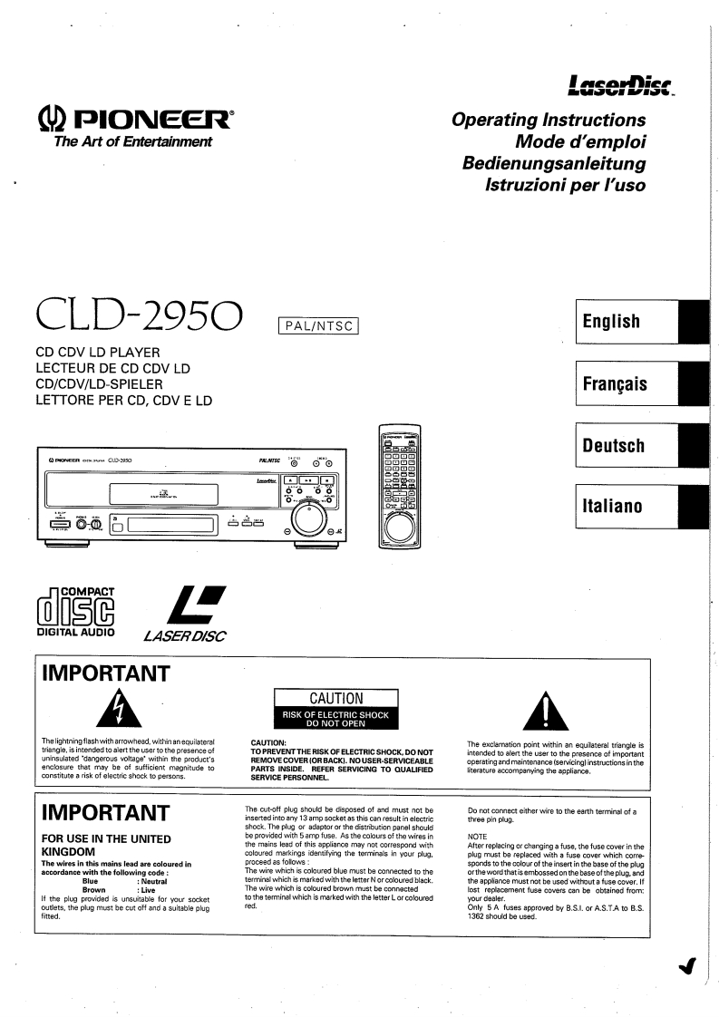 Pioneer_CLD-2950_User_Manual操作说明书手册