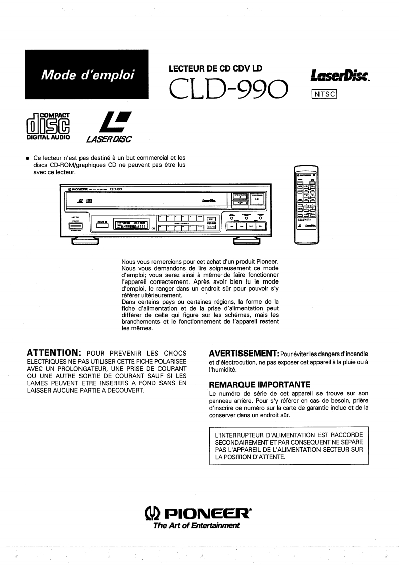 Pioneer_CLD-990_User_Manual操作说明书手册