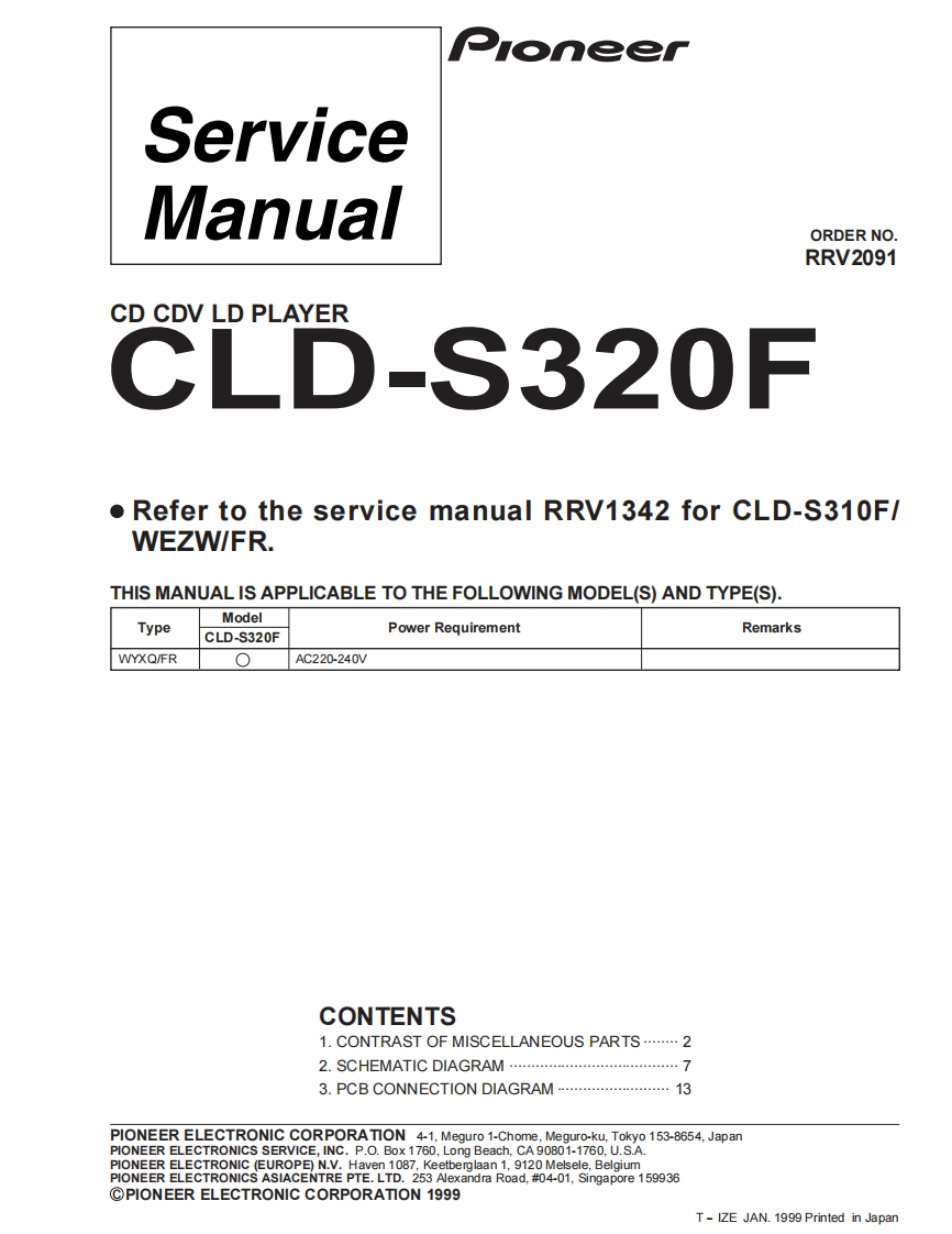 Pioneer_CLD-S320F_Service.Manual维修手册