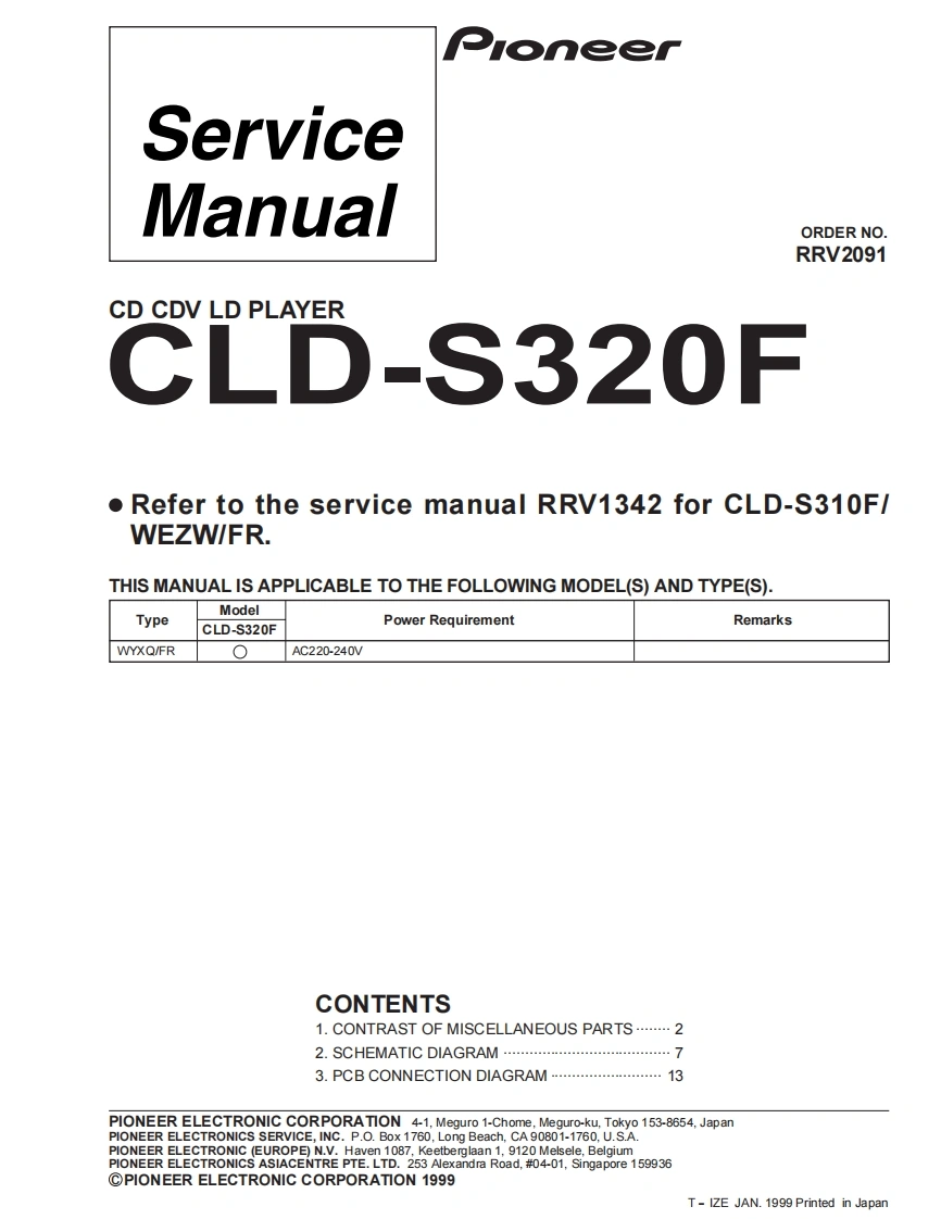 Pioneer_CLD-S320F_Service.Manual维修手册