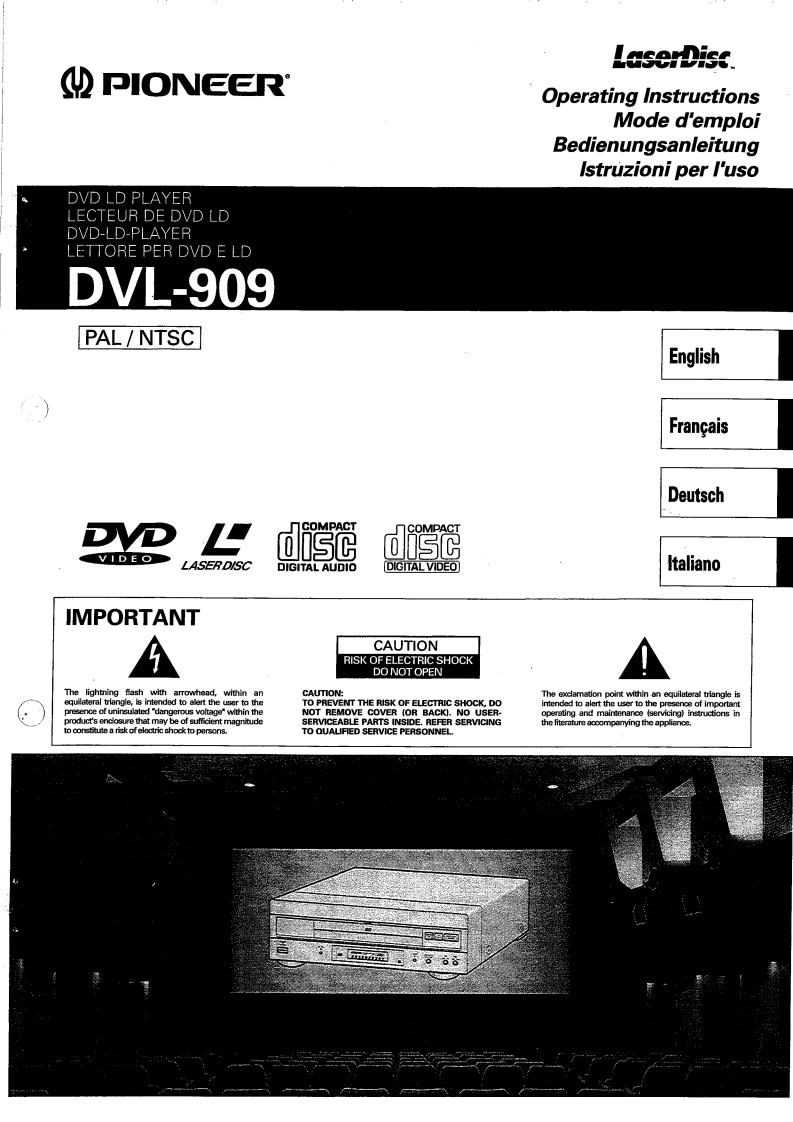 Pioneer_DVL-909_User_Manual操作说明书手册