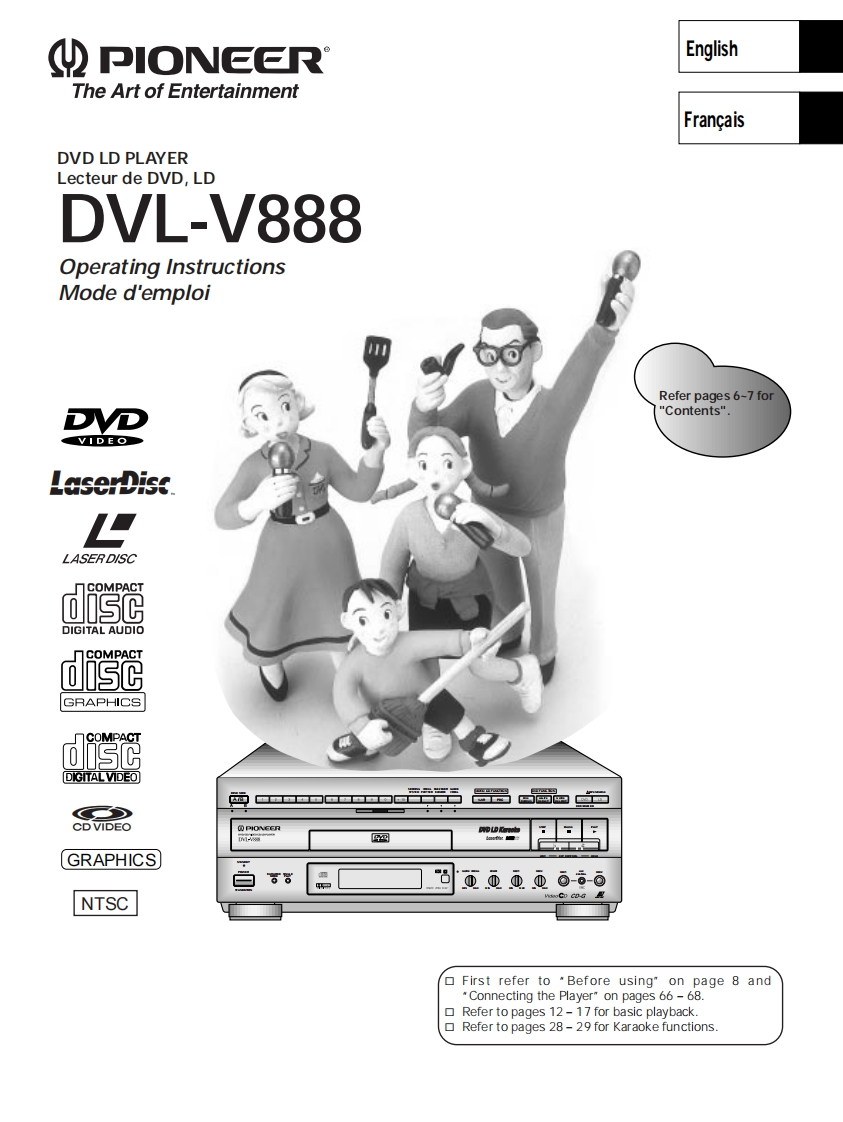 Pioneer_DVL-V888_User_Manual操作说明书手册