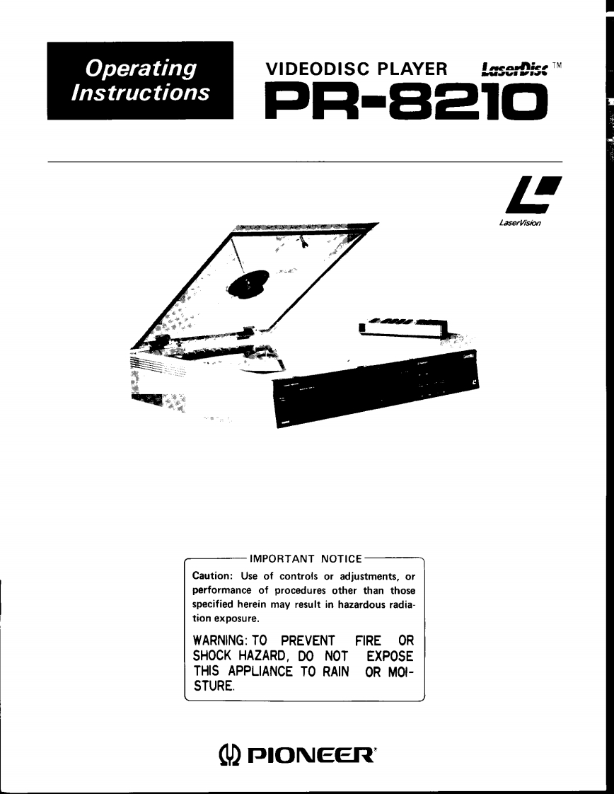 Pioneer_PR_8210_User_Manual操作说明书手册