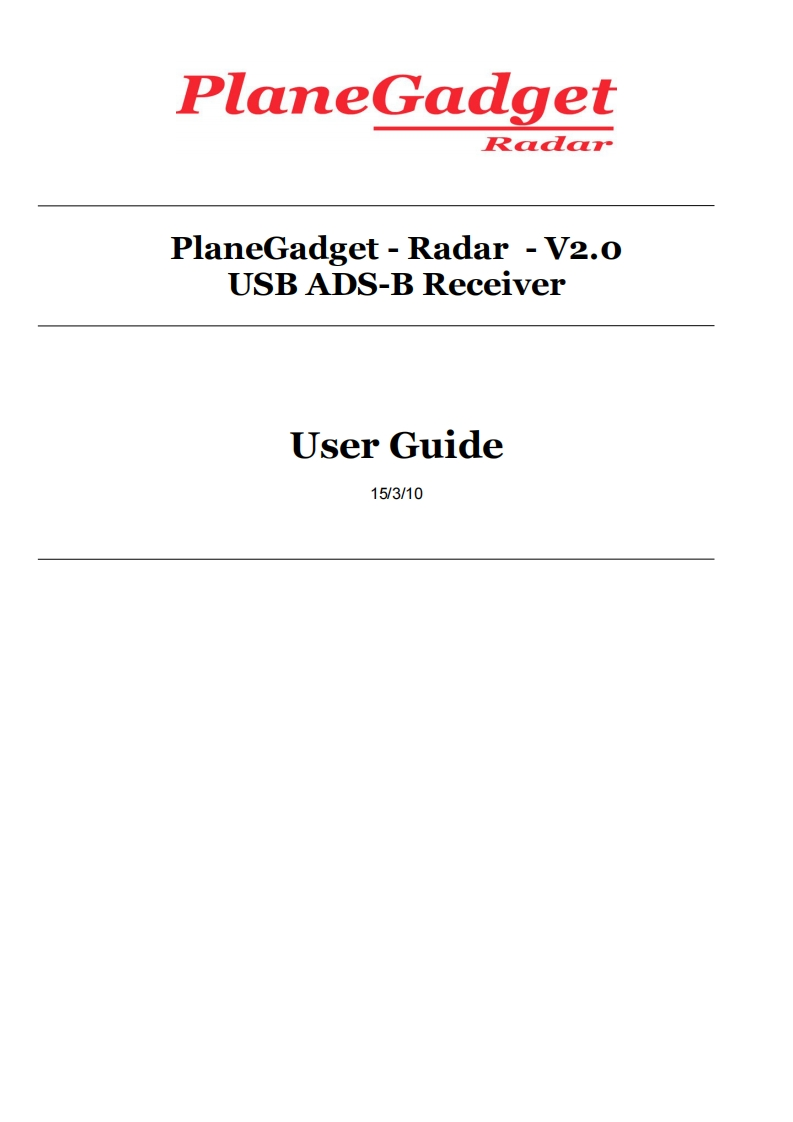 Planegadget_Radar_(User-Guide操作说明书手册)