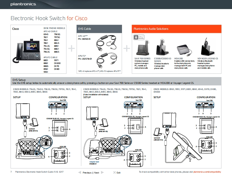 PlantronicsAPC-43ElectronicHookSwitchAdapter(38350-13)InstallationGuide