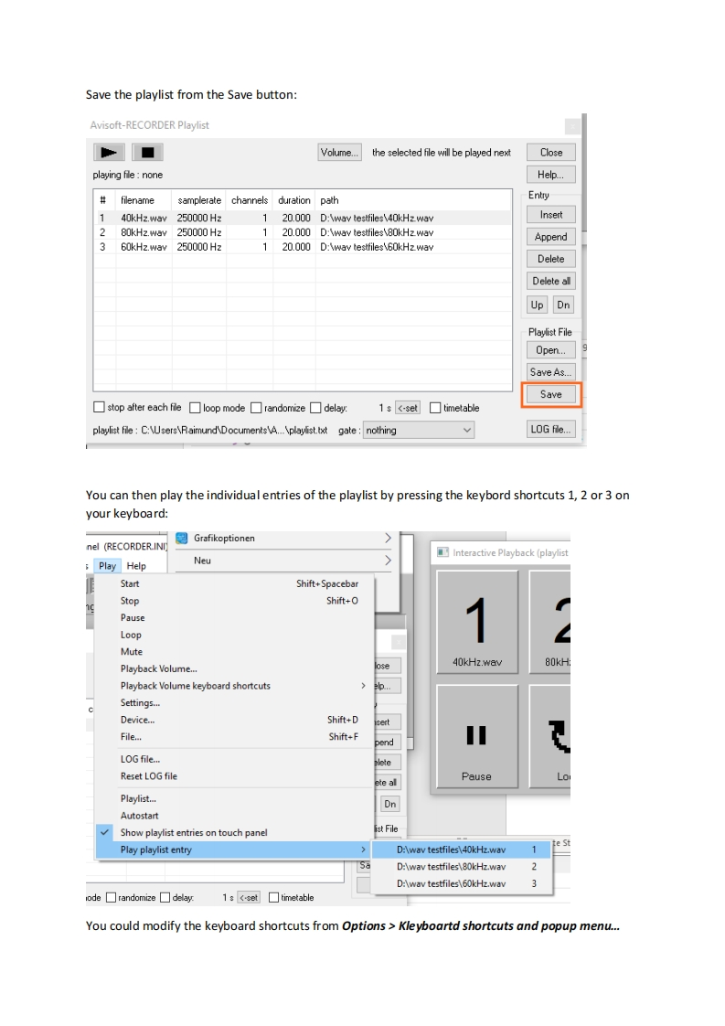 Playingindividualfilesfromtheplaylist
