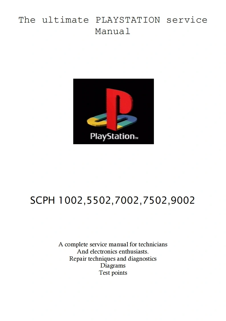 Playstation_Service_manual维修电器原理图手册