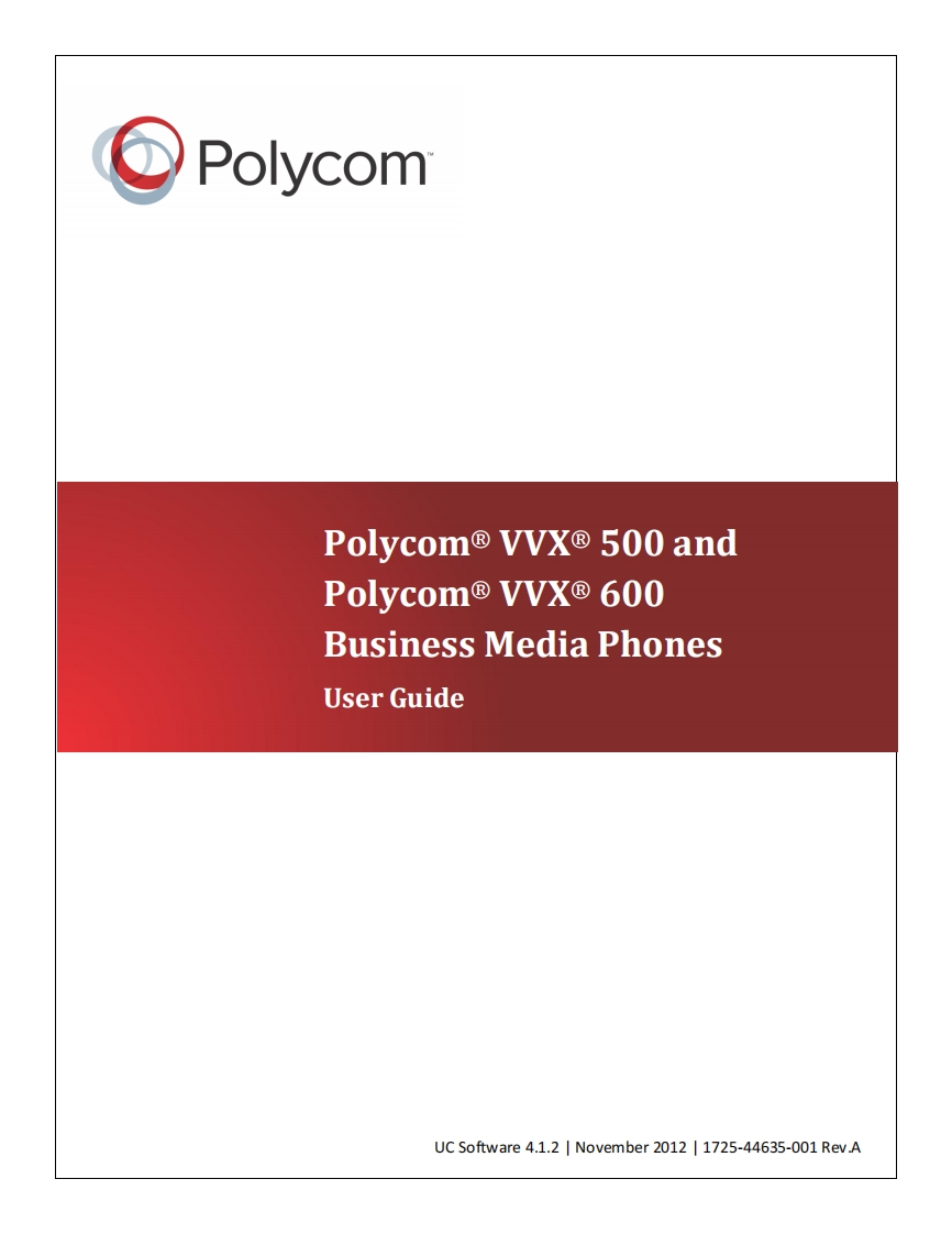 Polycom1465-44243-001操作说明书手册