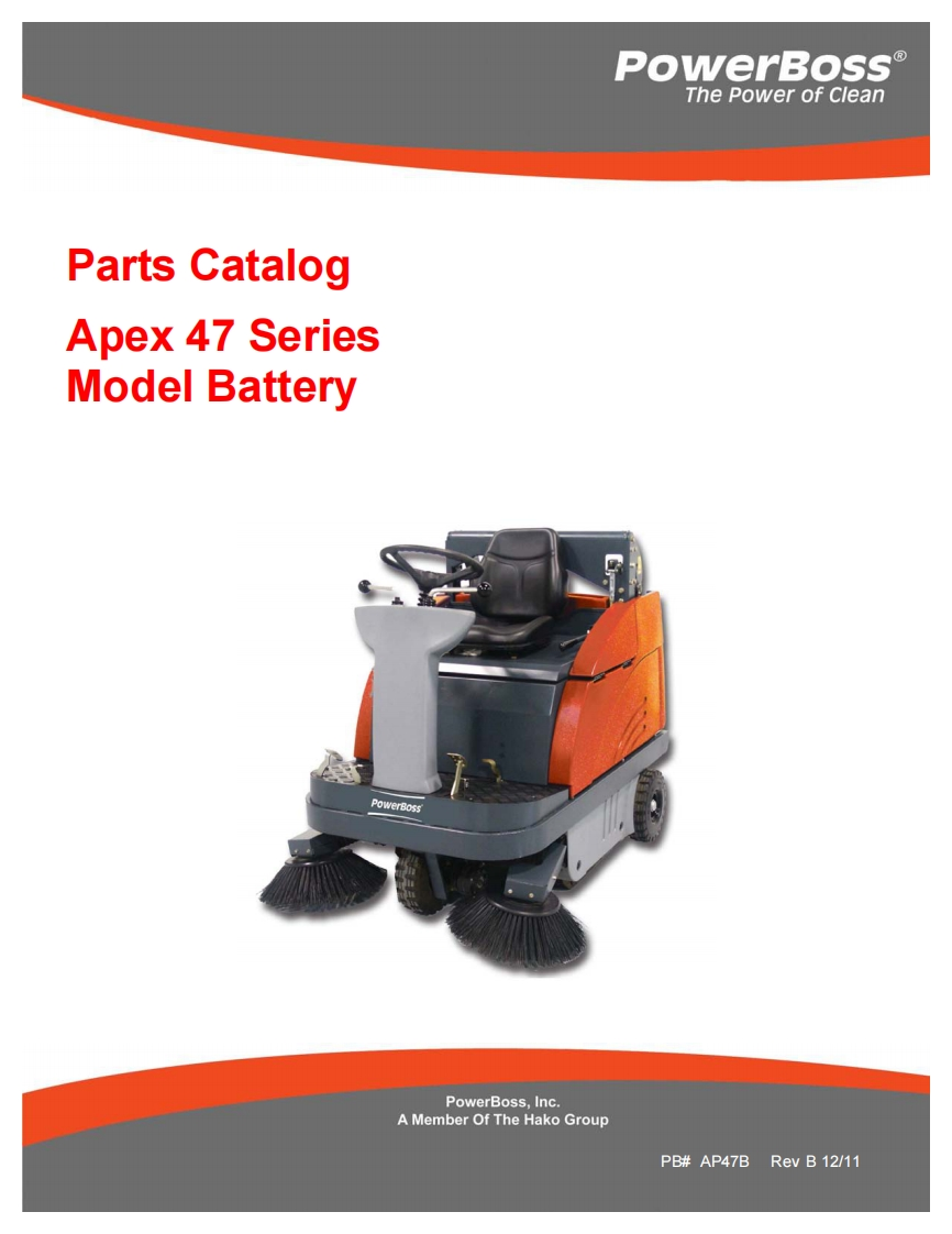 PowerBoss-Apex-47-Battery-Parts-Manual维修零部件手册