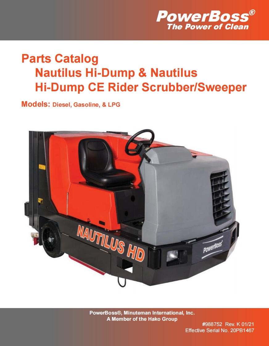 PowerBoss-Nautilus-Hi-Dump-Parts-Rev-K-988752维修零部件手册