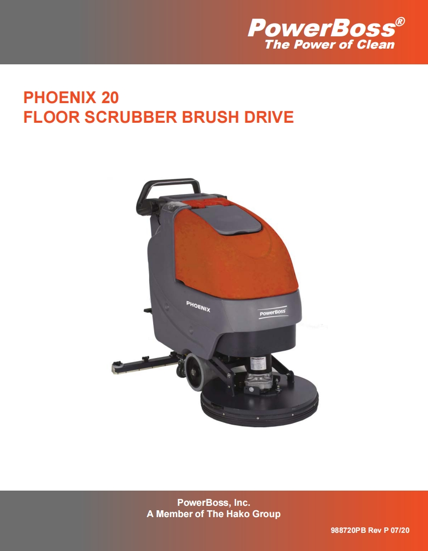 PowerBoss-Phoenix-20-BD-Parts-Manual维修零部件手册-E1720-Rev-P-988720