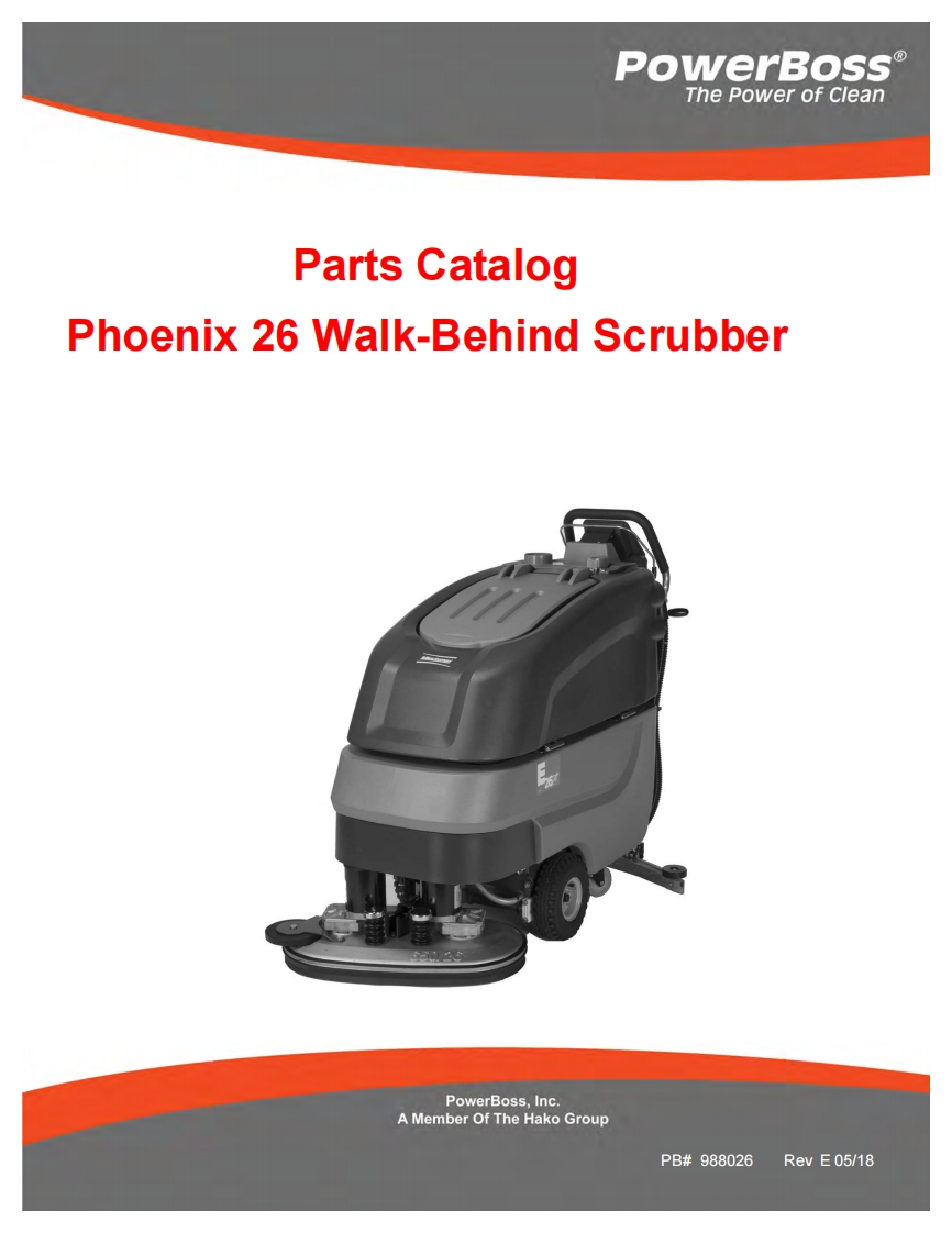 PowerBoss-Phoenix-26-Parts-Manual维修零部件手册-rev_E-05-18
