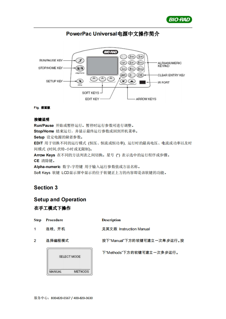 PowerPAC-UNIVERSAL操作说明书手册