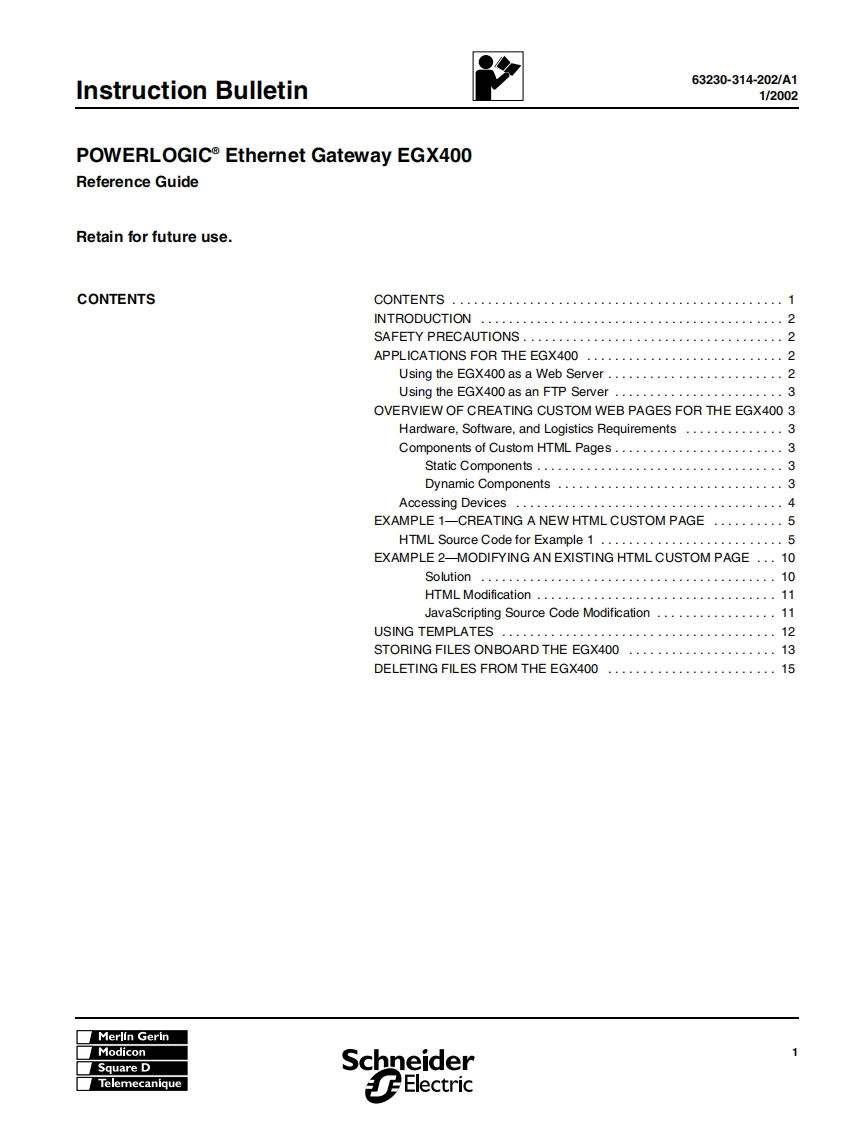 PowerlogicEGXEthernetGateway参考说明书手册新质力文库 - 聚焦新质生产力发展的数字化知识库_行业洞察 / 理论成果 / 实践指南免费下载新质力文库