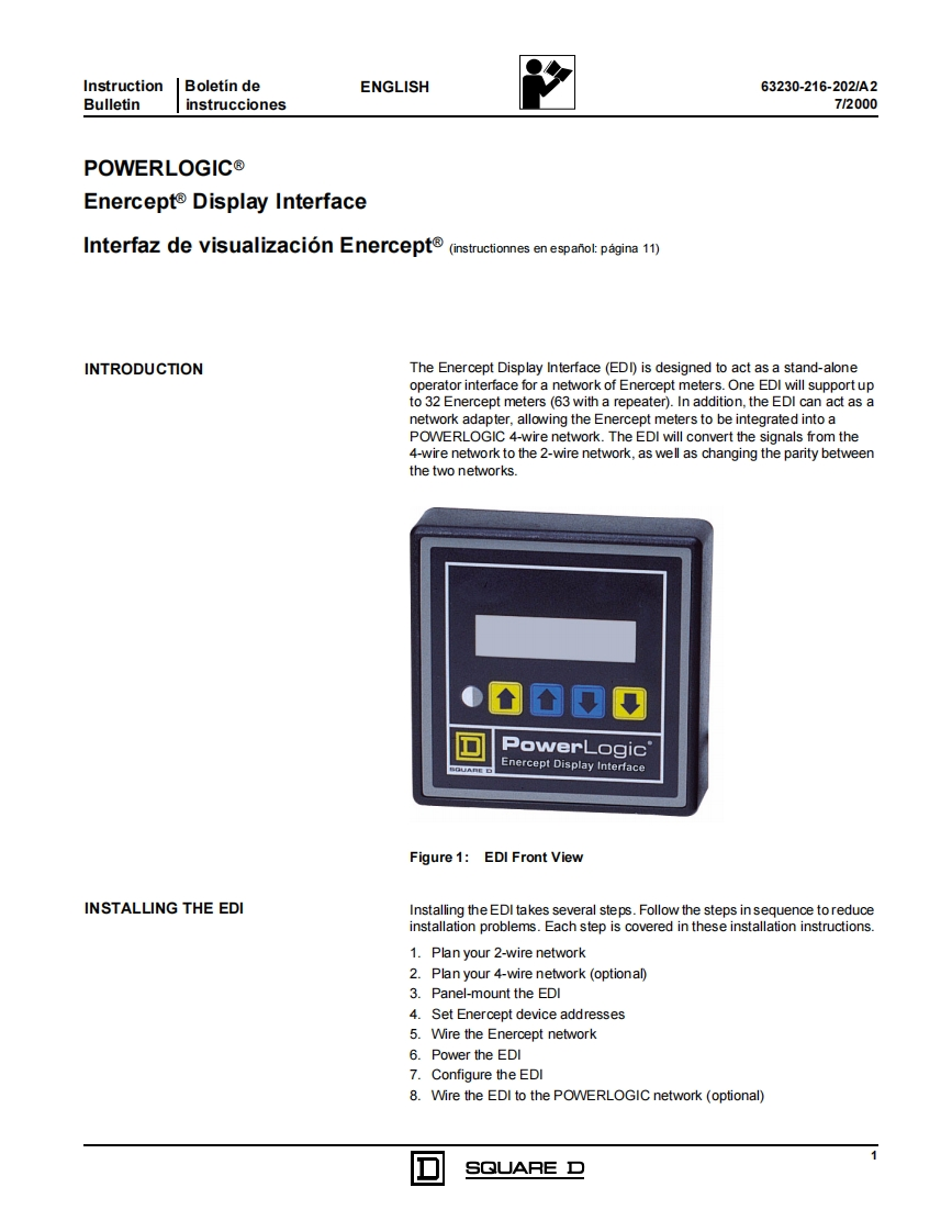 PowerlogicEnerceptMeterDisplayGuide调试说明书手册