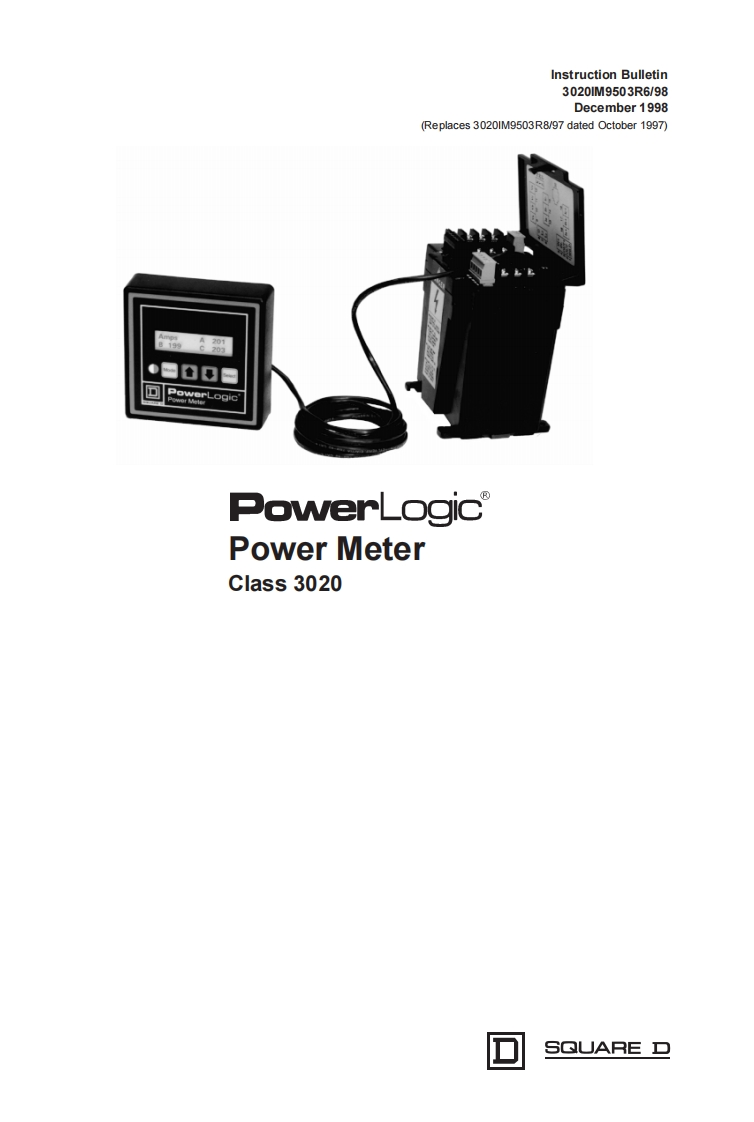 PowerlogicPowerMeter600参考说明书手册