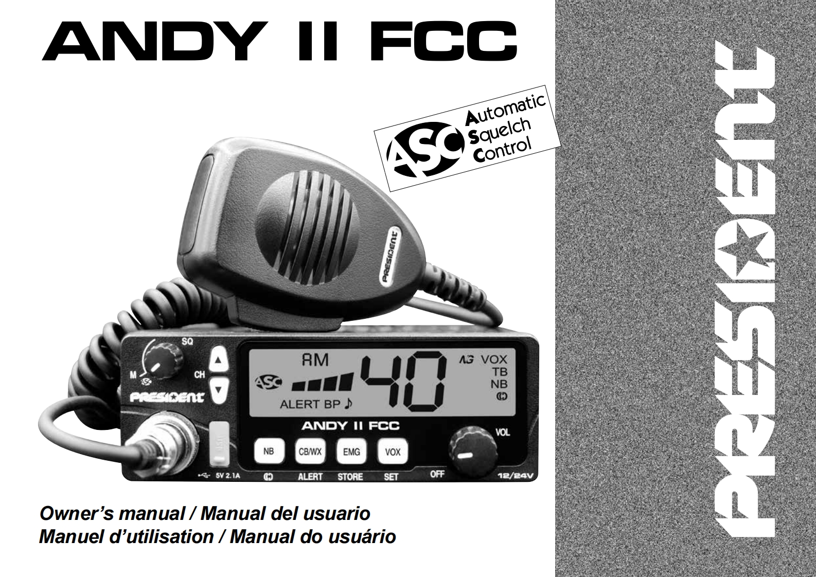 President_Andy_II_FCC_Manual操作说明书手册