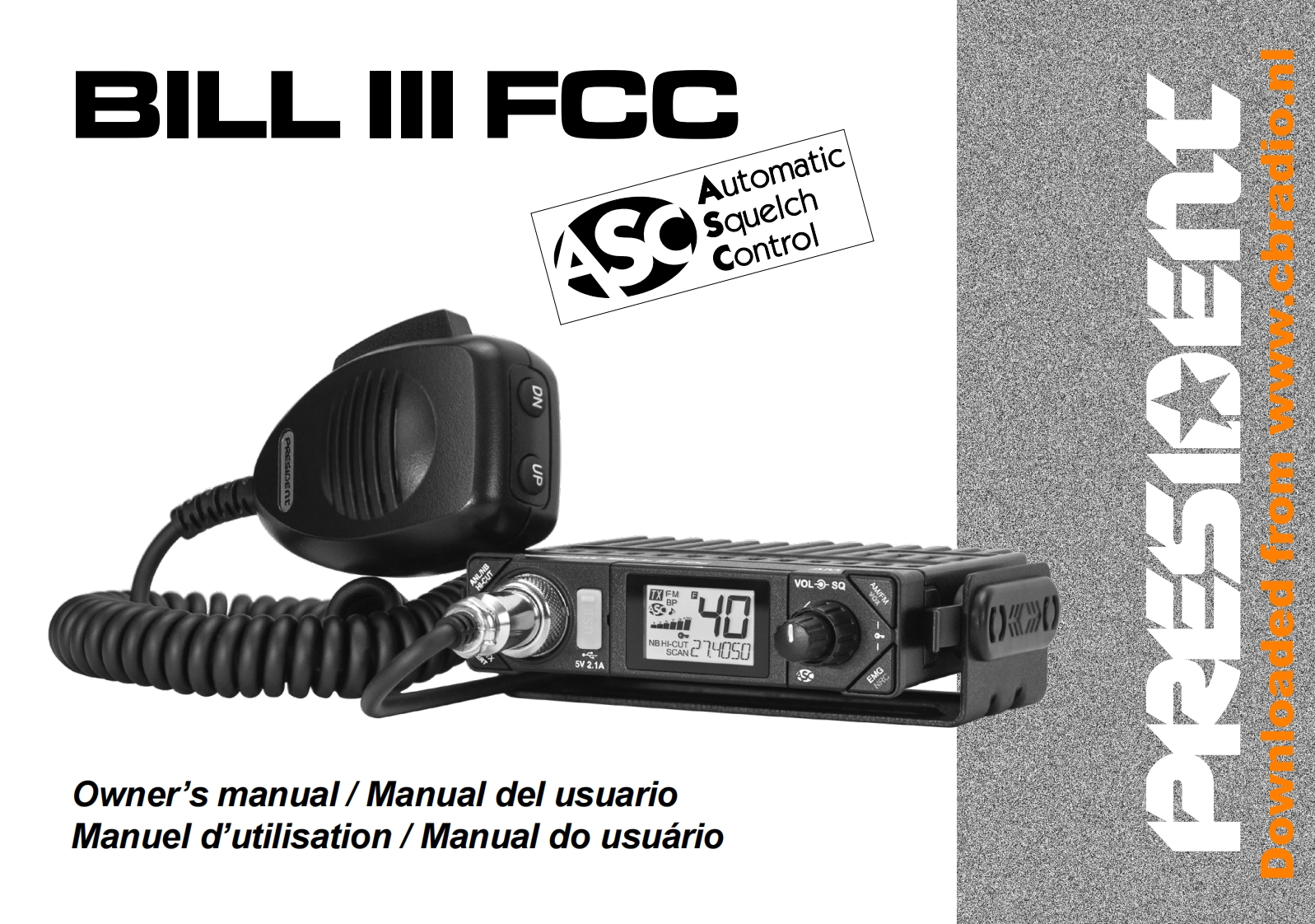 President_Bill_III_FCC_ENG_FR_ESP_PO操作说明书手册
