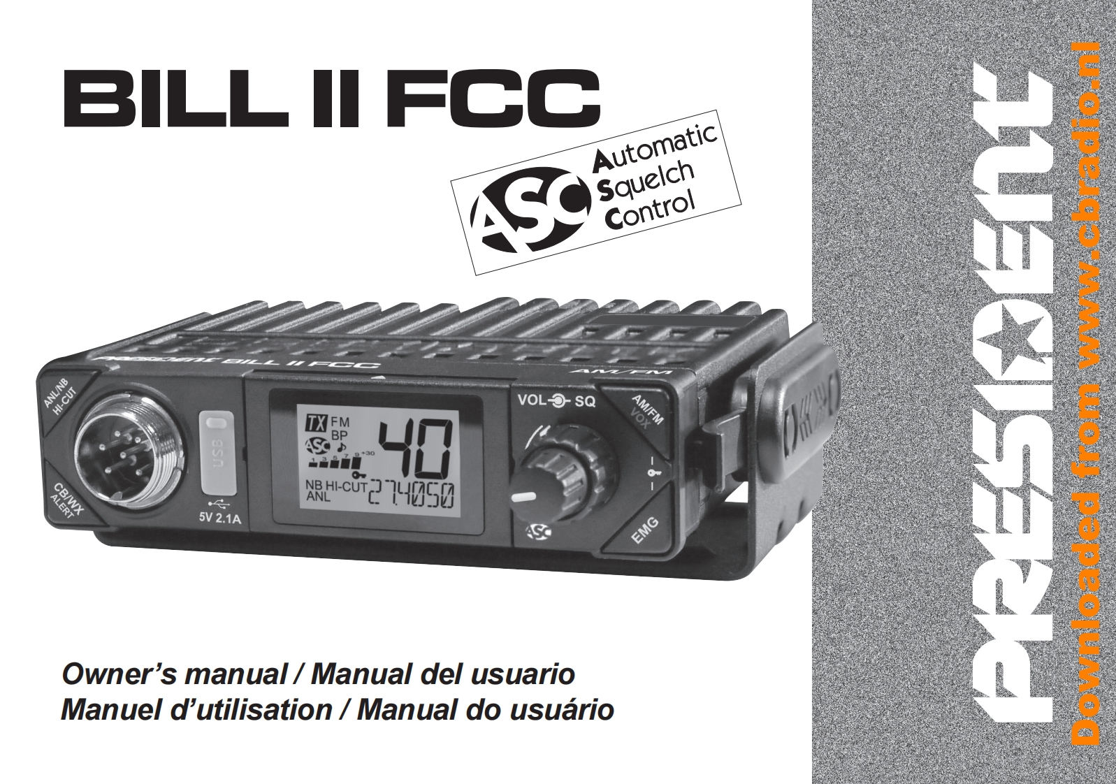 President_Bill_II_FCC_ENG_ESP_FR_PO_1.03-66操作说明书手册