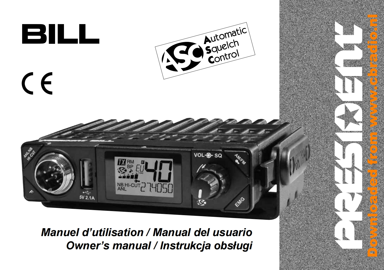 President_Bill_使用说明书手册_FR_ESP_PL