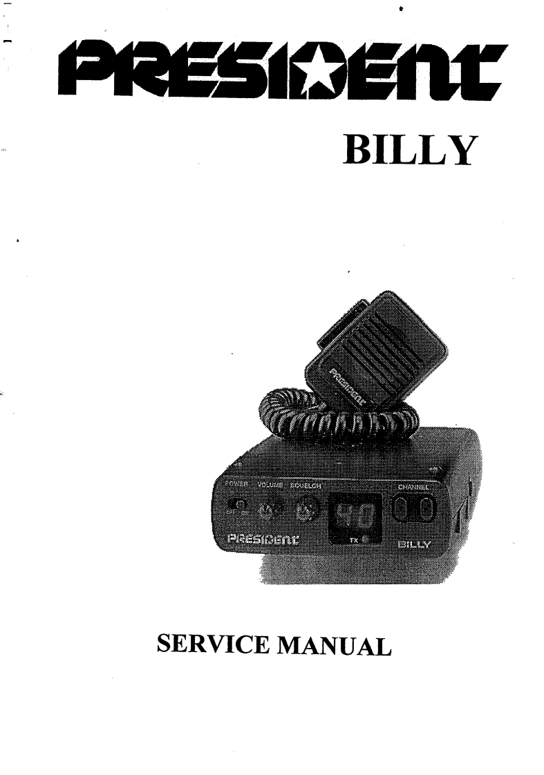 President_Billy_Service-Manual维修手册电器原理图