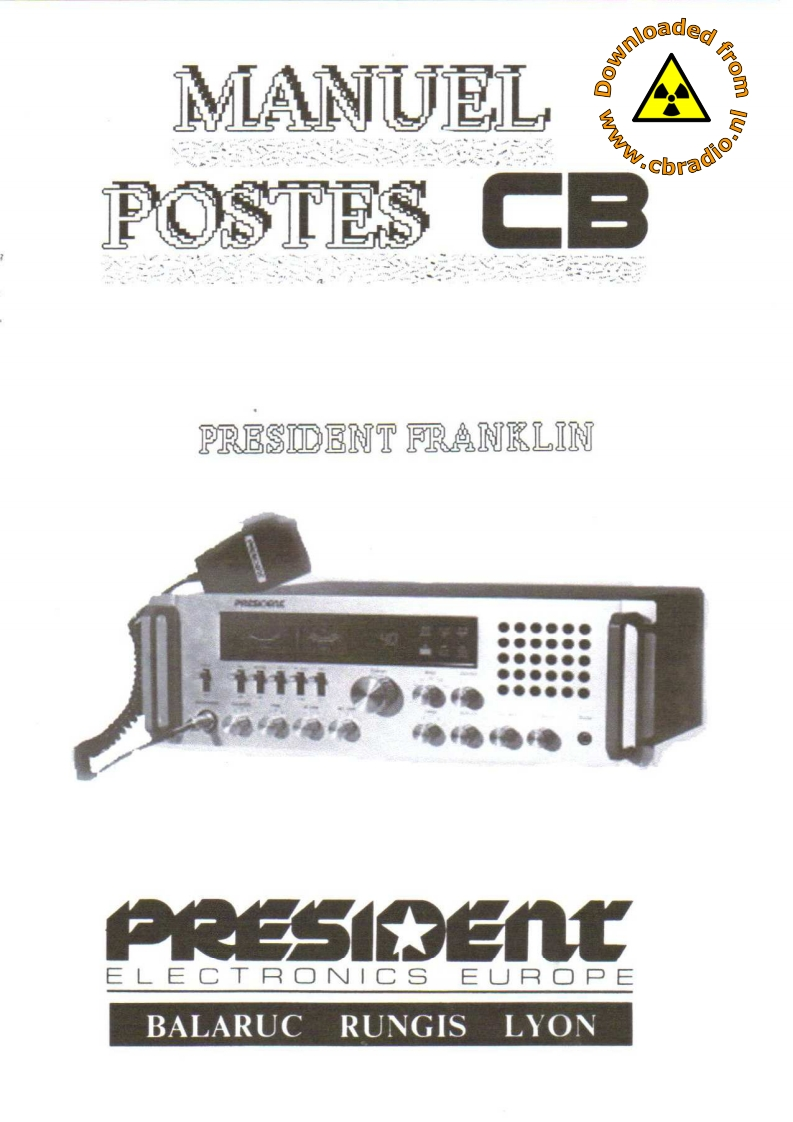 President_Franklin_FR维修说明书手册含电气原理图