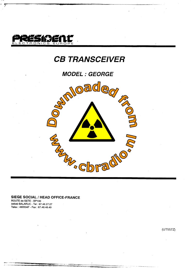 President_George_ENG维修说明书手册含电气原理图
