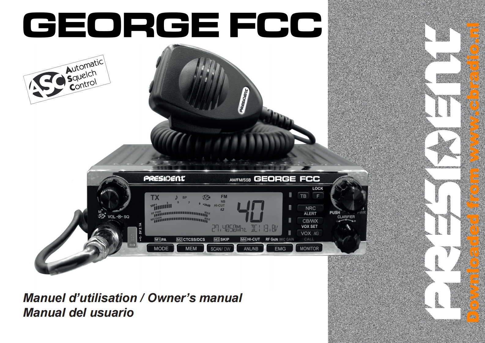 President_George_FCC_使用说明书手册_FR_ESP