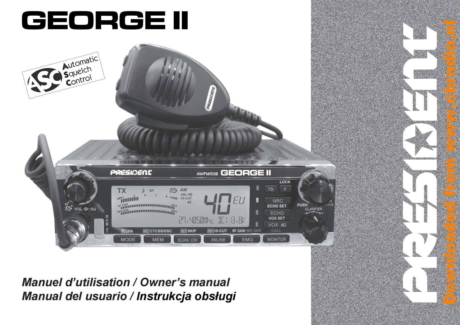 President_George_II_使用说明书手册_ESP_FR