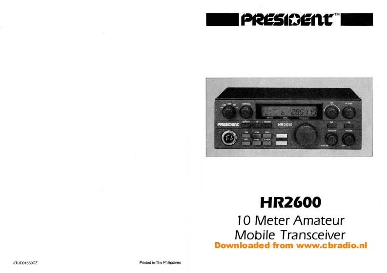 President_HR2600_使用说明书手册