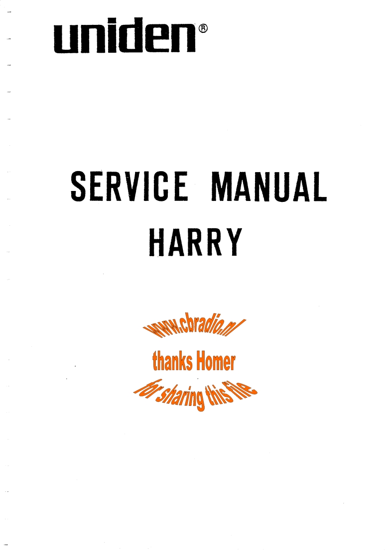 President_Harry_AM-FM_version_2001_Homer_ENG维修说明书手册含电气原理图